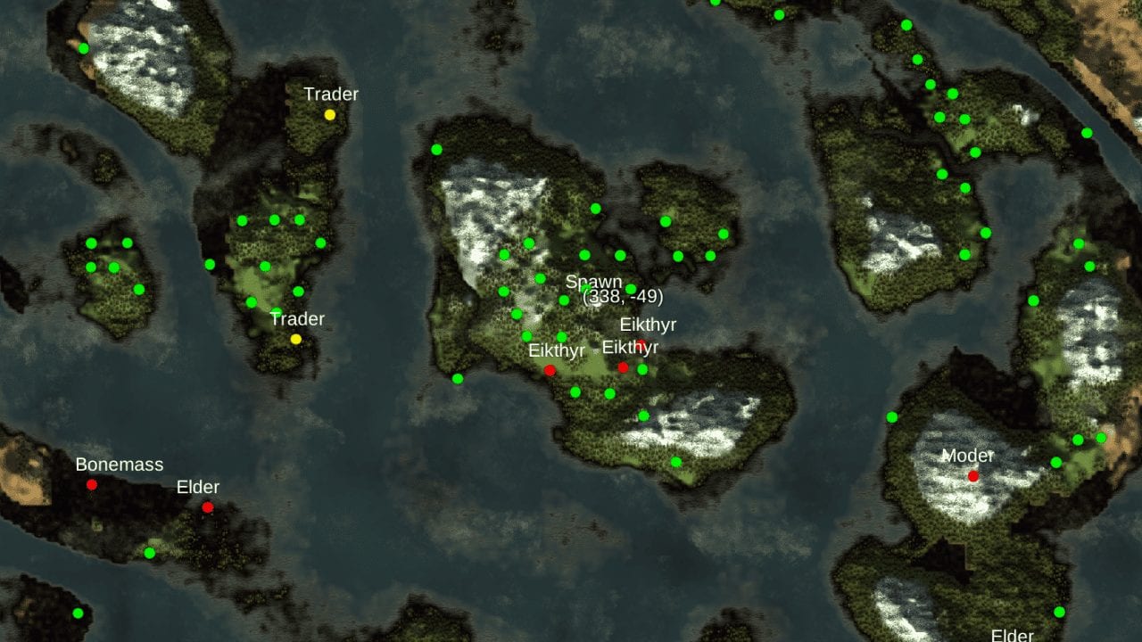 Valheim: Інтерактивна карта ігрового світу